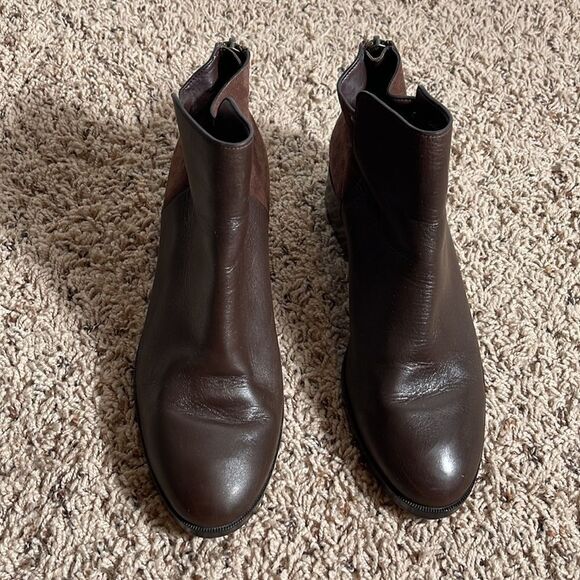 COLE HAAN BROWN LEATHER & SUEDE BOOTIE SIZE 8.5 - Picture 2 of 5